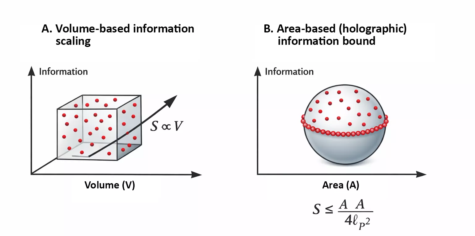 Generalized Universe Holography: volume-based vs area-based information encoding